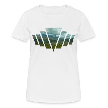 V Montagnes - T-shirt respirant Femme - blanc - Devant - AI Model Female 172 dark (172cm)