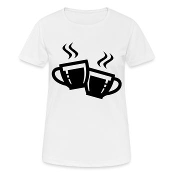 tassen icon - Frauen T-Shirt atmungsaktiv - Weiß - Vorne - AI Model Female 172 dark (172cm)