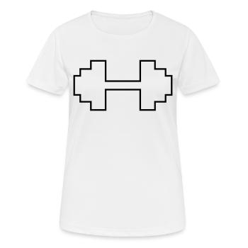 dumbbells - Women's Breathable T-Shirt - white - Front - AI Model Female 172 dark (172cm)