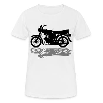Fahrzeug - Simson - Frauen T-Shirt atmungsaktiv - Weiß - Vorne - AI Model Female 172 dark (172cm)