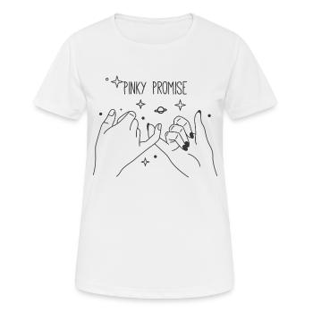 promesse pinky - T-shirt respirant Femme - blanc - Devant - AI Model Female 172 dark (172cm)