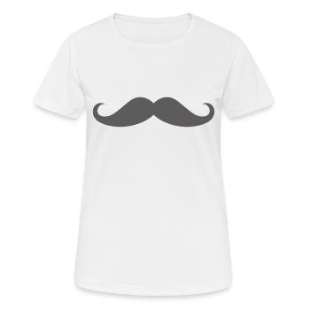 Schnauzbart 18, Schnurrbart, Schnauzer, Bartstyle, - Frauen T-Shirt atmungsaktiv - Weiß - Vorne - AI Model Female 172 dark (172cm)