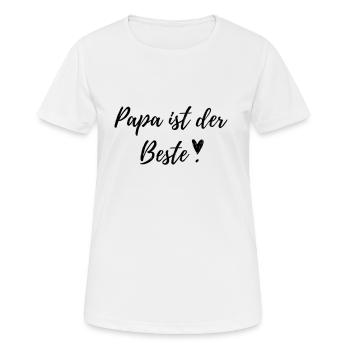 Papa - Frauen T-Shirt atmungsaktiv - Weiß - Vorne - AI Model Female 172 dark (172cm)