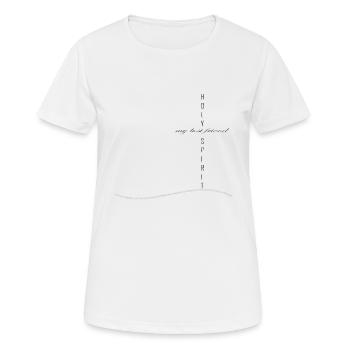 HOLY SPIRIT - Women's Breathable T-Shirt - white - Front - AI Model Female 172 dark (172cm)