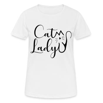 Cat Lady (different colours) - Frauen T-Shirt atmungsaktiv - Weiß - Vorne - AI Model Female 172 dark (172cm)