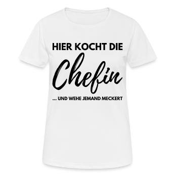 Chefin Köchin Kochen Mama Mutter Küche Familie - Frauen T-Shirt atmungsaktiv - Weiß - Vorne - AI Model Female 172 dark (172cm)