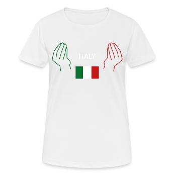 italie drapeau italie - T-shirt respirant Femme - blanc - Devant - AI Model Female 172 dark (172cm)