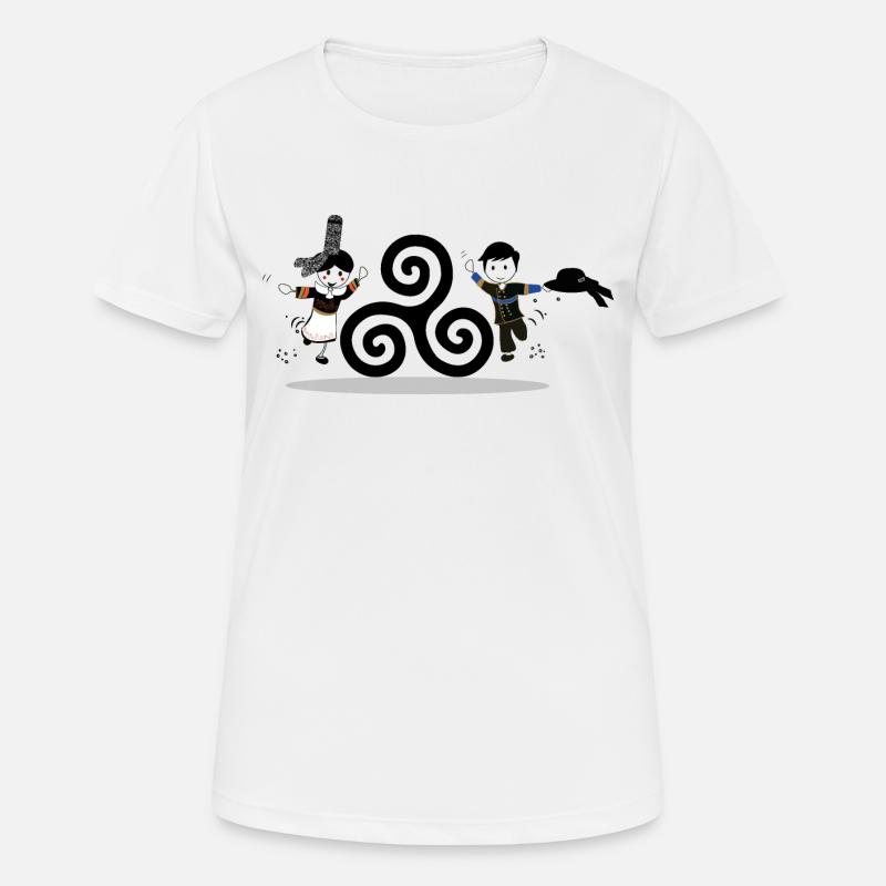 Breton characters triskel - Women's Breathable T-Shirt - white