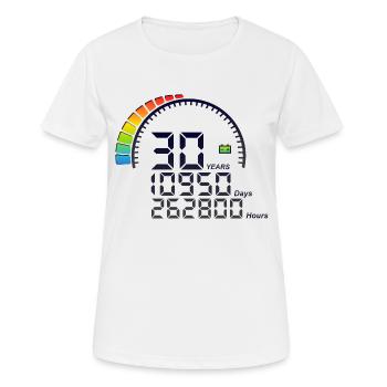 30 years anniversary meter speed days - Women's Breathable T-Shirt - white - Front - AI Model Female 172 dark (172cm)