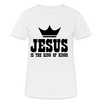 Jésus-Christ Dieu Dieu - T-shirt respirant Femme - blanc - Devant - AI Model Female 172 dark (172cm)
