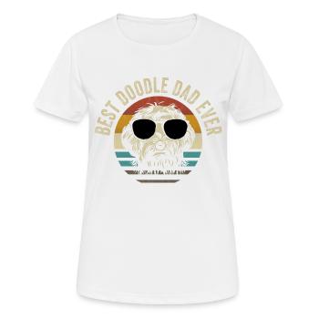 Goldendoodle Dog Dad Doodle Funny Retro Gift - Women's Breathable T-Shirt - white - Front - AI Model Female 172 dark (172cm)