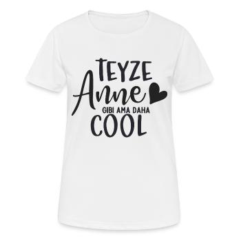 Teyze Anne gibi ama daha - T-shirt respirant Femme - blanc - Devant - AI Model Female 172 dark (172cm)