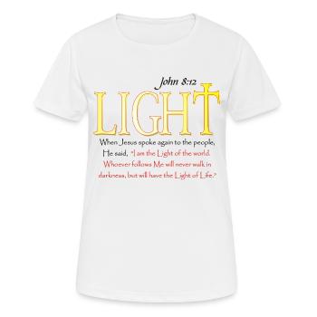 Jesus is the Light of the world - Women's Breathable T-Shirt - white - Front - AI Model Female 172 dark (172cm)