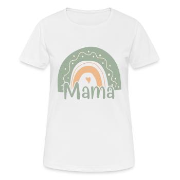 Mama Pastell Regenbogen Liebe - Frauen T-Shirt atmungsaktiv - Weiß - Vorne - AI Model Female 172 dark (172cm)