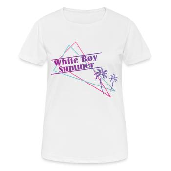 White Boy Summer Retro Lustig Shirt Ironisch USA - Frauen T-Shirt atmungsaktiv - Weiß - Vorne - AI Model Female 172 dark (172cm)