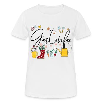 Gartenfee Garten Gartenarbeit Gartenbau Geschenk - Frauen T-Shirt atmungsaktiv - Weiß - Vorne - AI Model Female 172 dark (172cm)