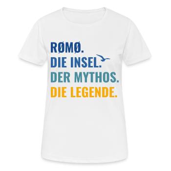 Rømø Römö Dänemark Insel Mythos Legende - Frauen T-Shirt atmungsaktiv - Weiß - Vorne - AI Model Female 172 dark (172cm)