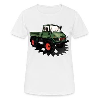 Unimog - Oldtimer - Offroad - Universal motor device - Women's Breathable T-Shirt - white - Front - AI Model Female 172 dark (172cm)