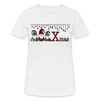 Xmas wichtel - Frauen T-Shirt atmungsaktiv - Weiß - Vorne - AI Model Female 172 dark (172cm)