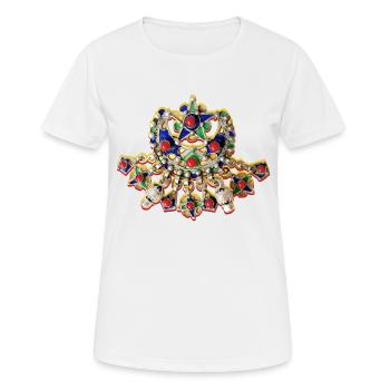 Bijoux kabyle afzim - T-shirt respirant Femme - blanc - Devant - AI Model Female 172 dark (172cm)