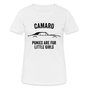 Slogan camaro - T-shirt respirant Femme - blanc - Devant - AI Model Female 172 dark (172cm)