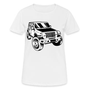 Véhicules hors route | | de voiture hors route Voiture militaire | Camion - T-shirt respirant Femme - blanc - Devant - AI Model Female 172 dark (172cm)