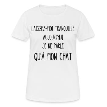 laissez-moi tranquille - T-shirt respirant Femme - blanc - Devant - AI Model Female 172 dark (172cm)
