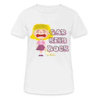 Pas de mèmes de buck du tout | Humour Disant amusant - T-shirt respirant Femme - blanc - Devant - AI Model Female 172 dark (172cm)