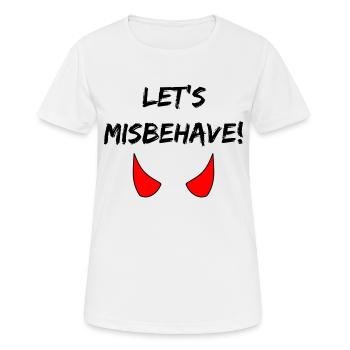 Faisons un mauvais comportement - T-shirt respirant Femme - blanc - Devant - AI Model Female 172 dark (172cm)