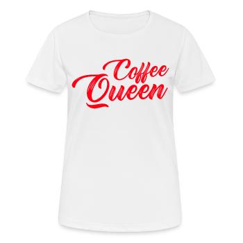Coffee Queen - T-shirt respirant Femme - blanc - Devant - AI Model Female 172 dark (172cm)