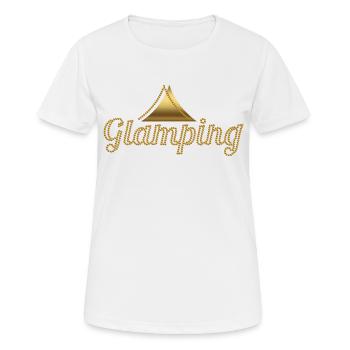 glamping gold - Frauen T-Shirt atmungsaktiv - Weiß - Vorne - AI Model Female 172 dark (172cm)