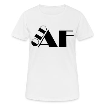 old AF Text Logo - Frauen T-Shirt atmungsaktiv - Weiß - Vorne - AI Model Female 172 dark (172cm)