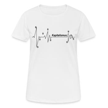 Herzschlag Kapitalist - Frauen T-Shirt atmungsaktiv - Weiß - Vorne - AI Model Female 172 dark (172cm)