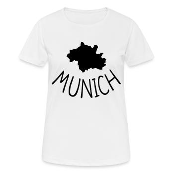 Munich - T-shirt respirant Femme - blanc - Devant - AI Model Female 172 dark (172cm)