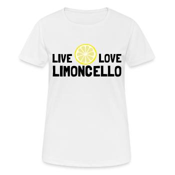 Live, Love, Limoncello, Italy - Women's Breathable T-Shirt - white - Front - AI Model Female 172 dark (172cm)