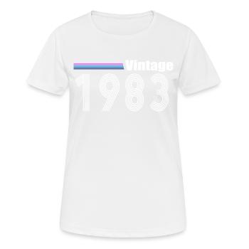 Vintage 1983 - Women's Breathable T-Shirt - white - Front - AI Model Female 172 dark (172cm)