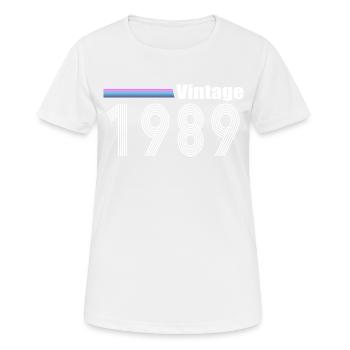 1989 - T-shirt respirant Femme - blanc - Devant - AI Model Female 172 dark (172cm)