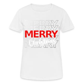 Frohe Weihnachten - Weihnachtsstimmung - Frauen T-Shirt atmungsaktiv - Weiß - Vorne - AI Model Female 172 dark (172cm)