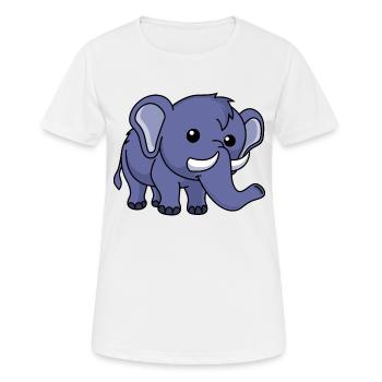 Mammoth Comic Animal - T-shirt respirant Femme - blanc - Devant - AI Model Female 172 dark (172cm)