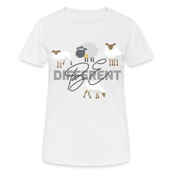 Be different - Frauen T-Shirt atmungsaktiv - Weiß - Vorne - AI Model Female 172 dark (172cm)