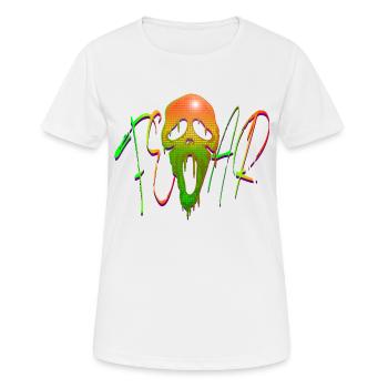 Scary Halloween Mask - 1 - Women's Breathable T-Shirt - white - Front - AI Model Female 172 dark (172cm)