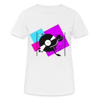 Platines colorées5 - T-shirt respirant Femme - blanc - Devant - AI Model Female 172 dark (172cm)