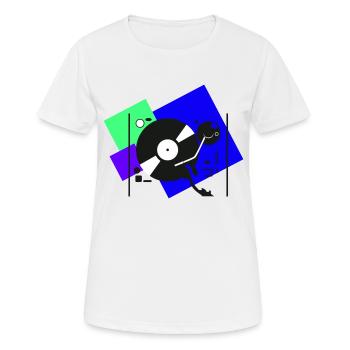 Platines colorées4 - T-shirt respirant Femme - blanc - Devant - AI Model Female 172 dark (172cm)