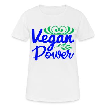 Vegan Power - Women's Breathable T-Shirt - white - Front - AI Model Female 172 dark (172cm)