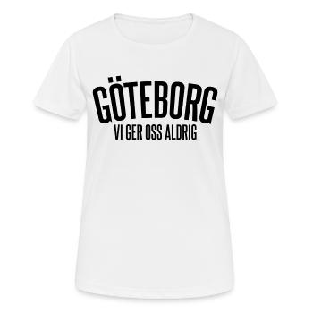 Göteborg Nous n’abandonnons jamais - T-shirt respirant Femme - blanc - Devant - AI Model Female 172 dark (172cm)