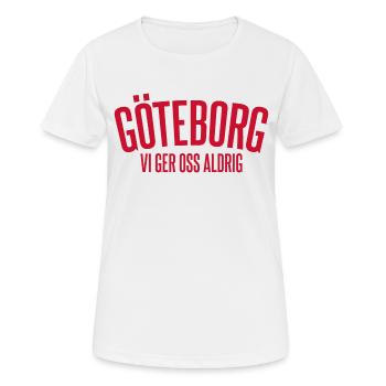 Göteborg Nous n’abandonnons jamais - T-shirt respirant Femme - blanc - Devant - AI Model Female 172 dark (172cm)