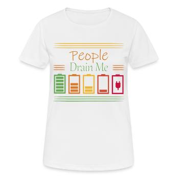 Leute lassen mir Humor - Frauen T-Shirt atmungsaktiv - Weiß - Vorne - AI Model Female 172 dark (172cm)