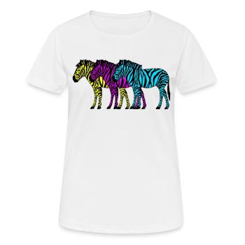 Zèbres - T-shirt respirant Femme - blanc - Devant - AI Model Female 172 dark (172cm)