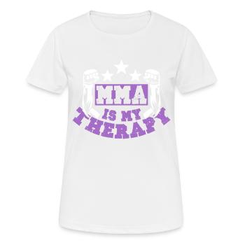 MMA Therapy - Women's Breathable T-Shirt - white - Front - AI Model Female 172 dark (172cm)