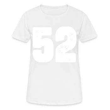 52 Maillot numéro - T-shirt respirant Femme - blanc - Devant - AI Model Female 172 dark (172cm)
